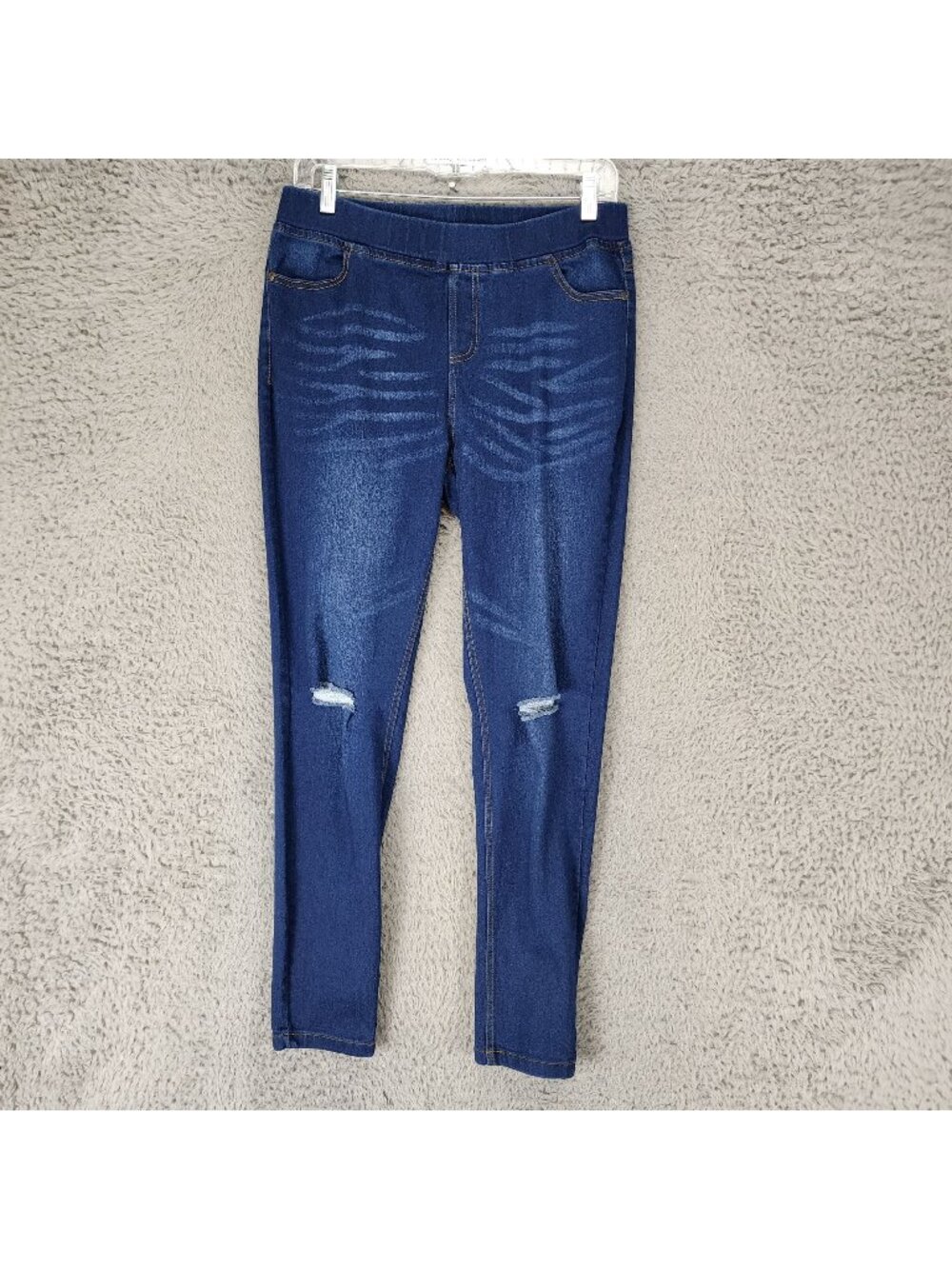 Jvini Jeans Womens Large Blue Stretch Denim Jegging Legging